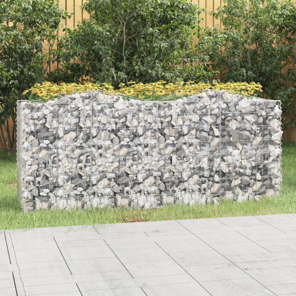 Arched Gabion Raised Bed Galvanised Iron