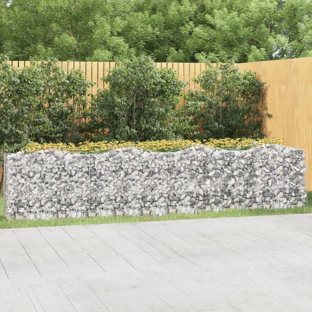 Arched Gabion Raised Bed Galvanised Iron