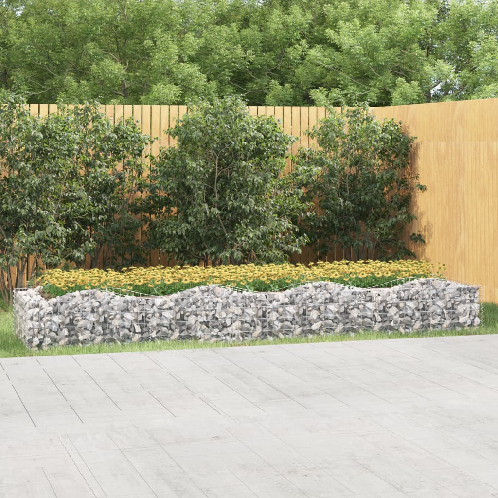 Arched Gabion Raised Bed Galvanised Iron