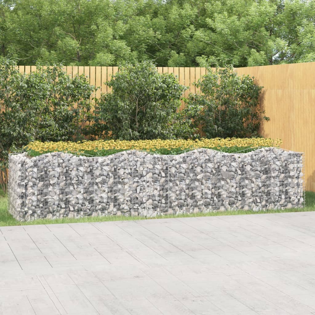 Arched Gabion Raised Bed Galvanised Iron