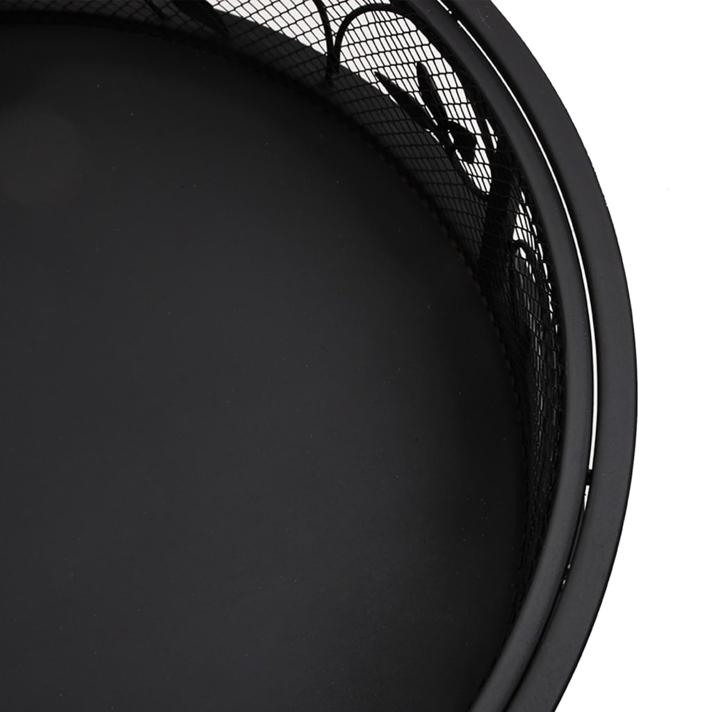 Fire Pit With Poker 50 Cm Xxl Steel