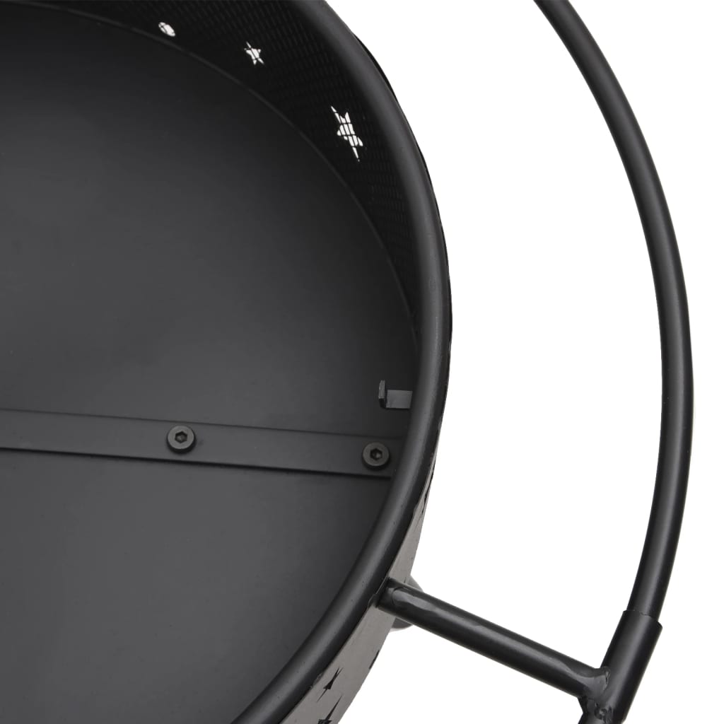 Fire Pit With Poker 70 Cm Xxl Steel