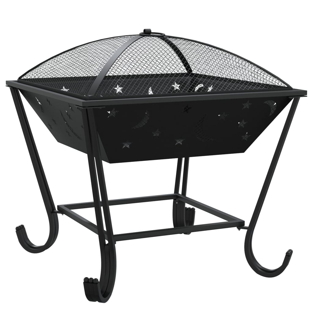 Fire Pit With Poker 50 Cm Xxl Steel