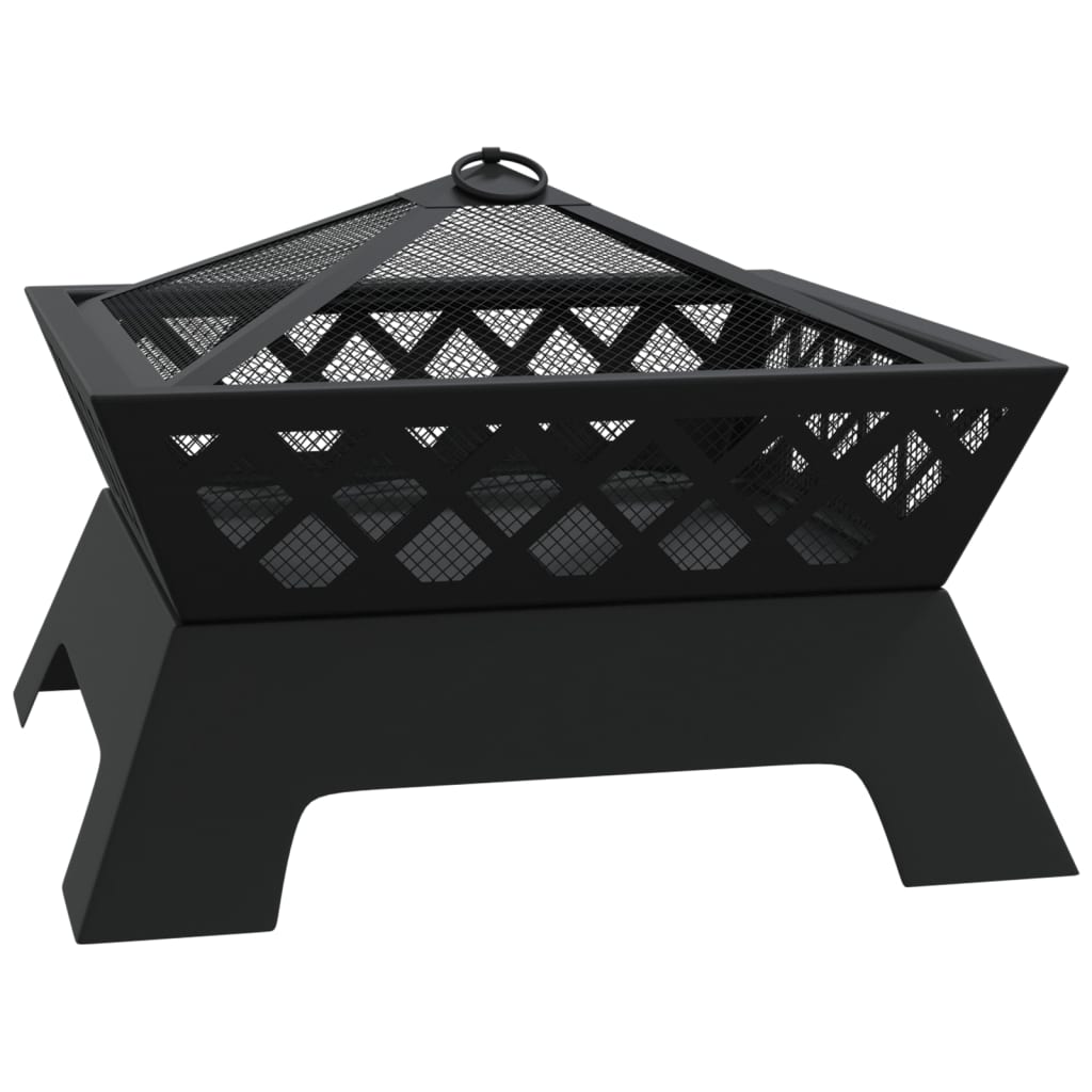 Fire Pit With Poker 50 Cm Xxl Steel