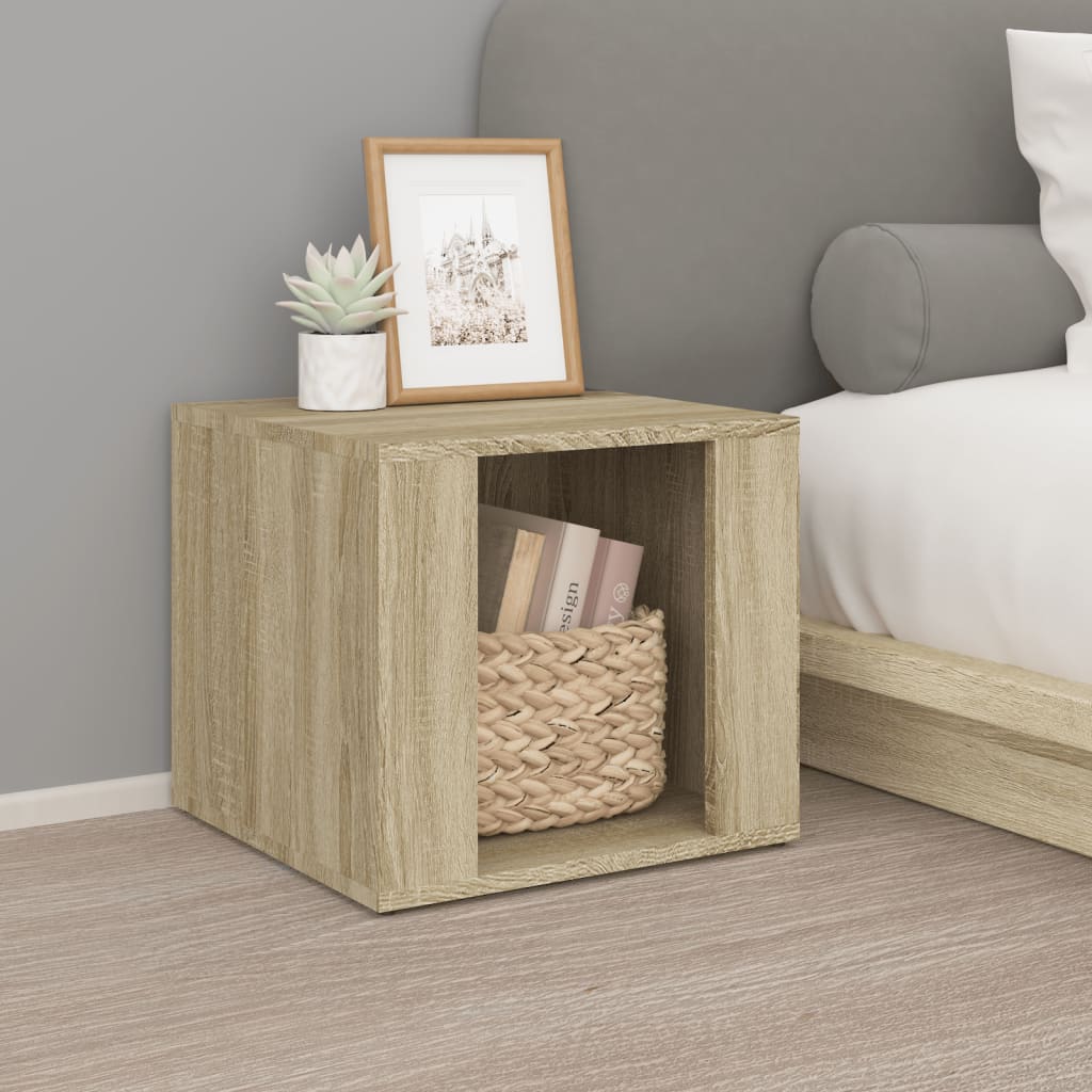 Bedside Table 41X40X36 Cm Engineered Wood