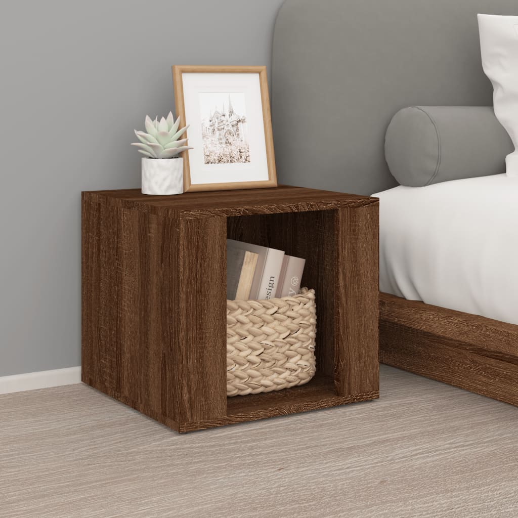 Bedside Table 41X40X36 Cm Engineered Wood