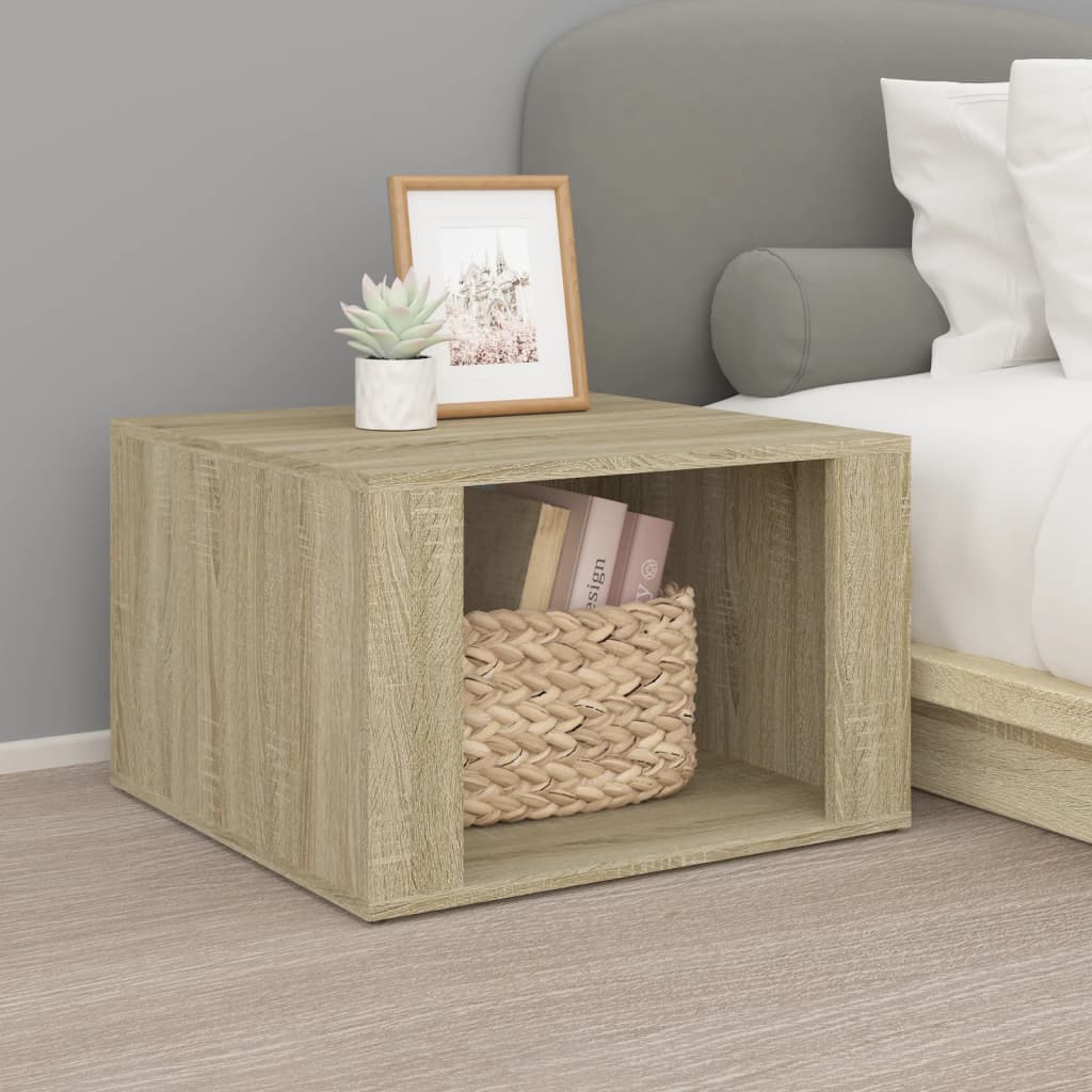 Bedside Table 57X55X36 Cm Engineered Wood