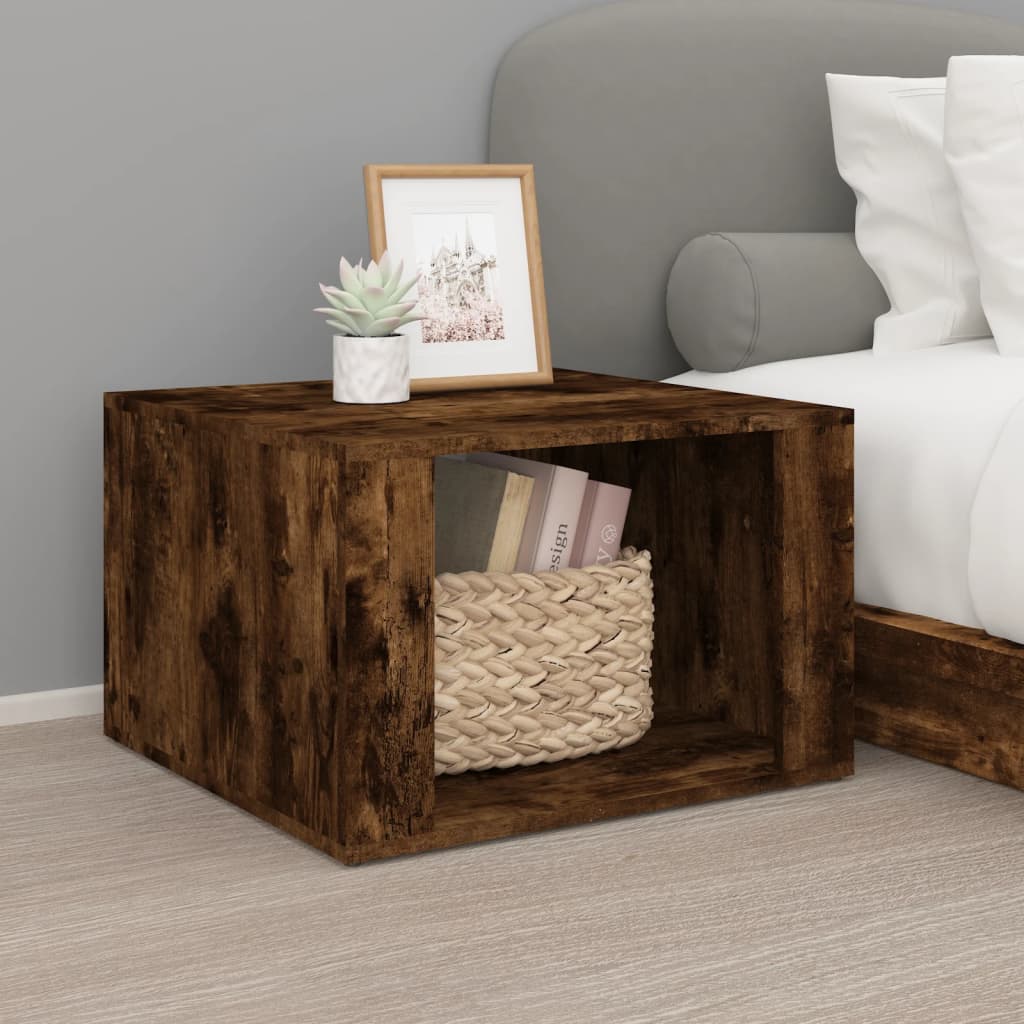 Bedside Table 57X55X36 Cm Engineered Wood