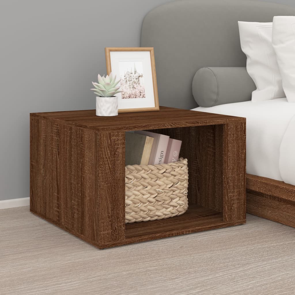 Bedside Table 57X55X36 Cm Engineered Wood
