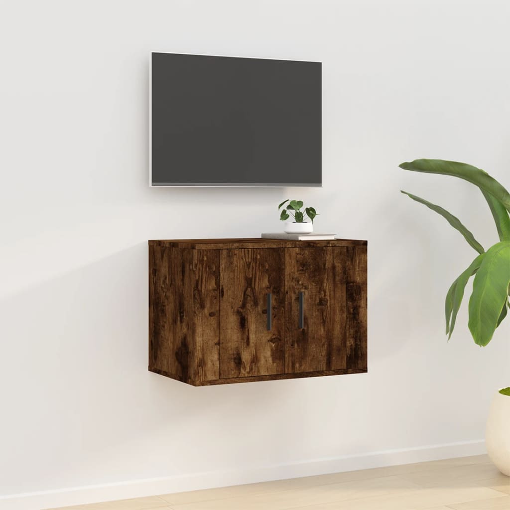 Wall Mounted Tv Cabinet 40X34,5X Smoked Oak