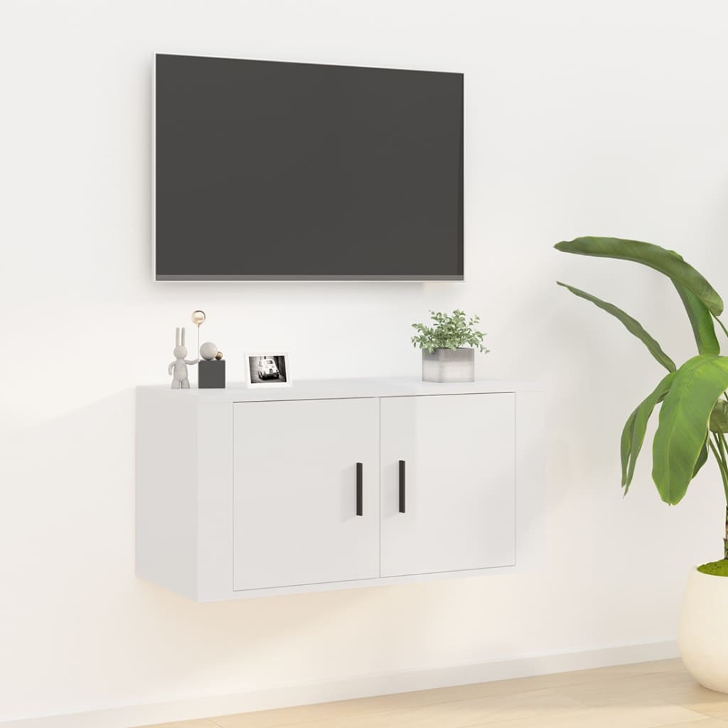 Wall Mounted Tv Cabinet 40X34,5X High Gloss White