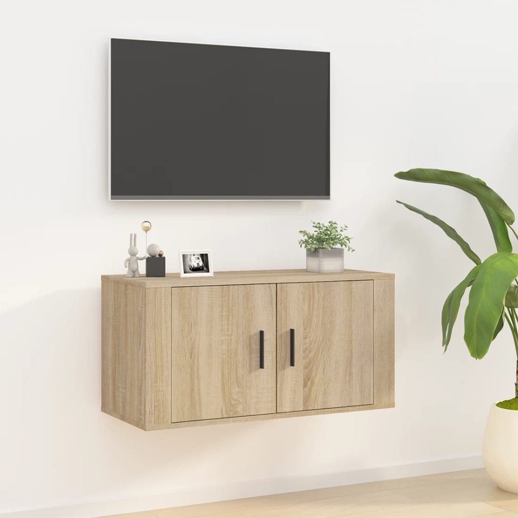 Wall Mounted Tv Cabinet 57X34.5X Sonoma Oak