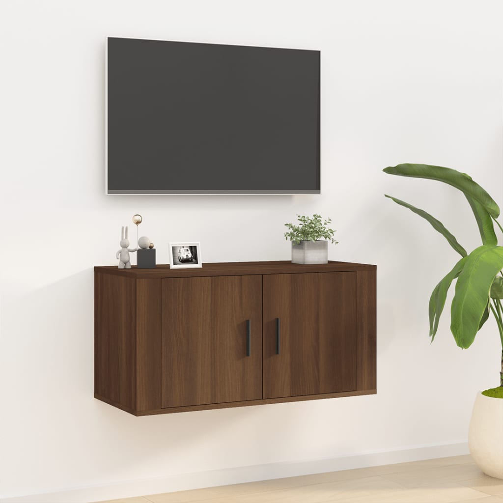 Wall Mounted Tv Cabinets 2 Pcs 40X34.5X Brown Oak