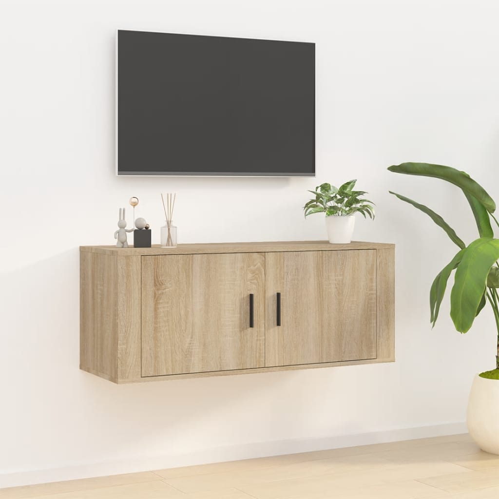 Wall Mounted Tv Cabinet 57X34.5X Sonoma Oak