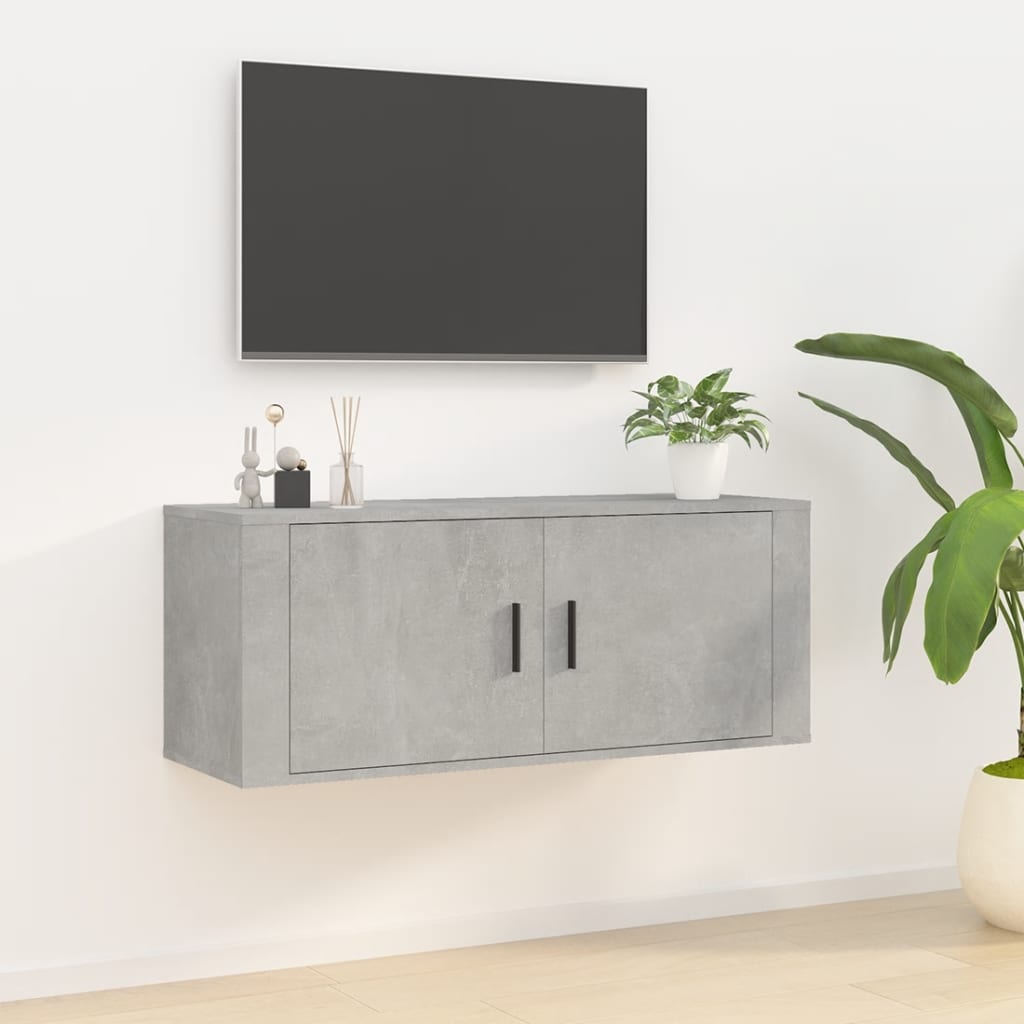 Wall Mounted Tv Cabinets 2 Pcs 40X34.5X Concrete Grey