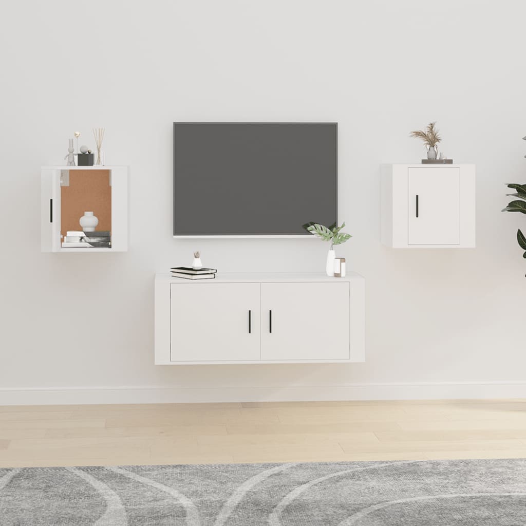 Wall Mounted Tv Cabinet 57X34.5X White