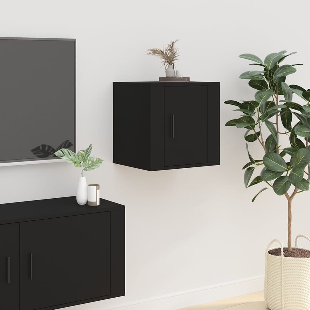 Wall Mounted Tv Cabinets 2 Pcs 40X34.5X Black