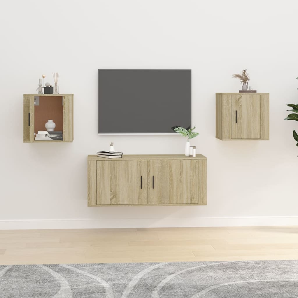 Wall Mounted Tv Cabinet 57X34.5X Sonoma Oak