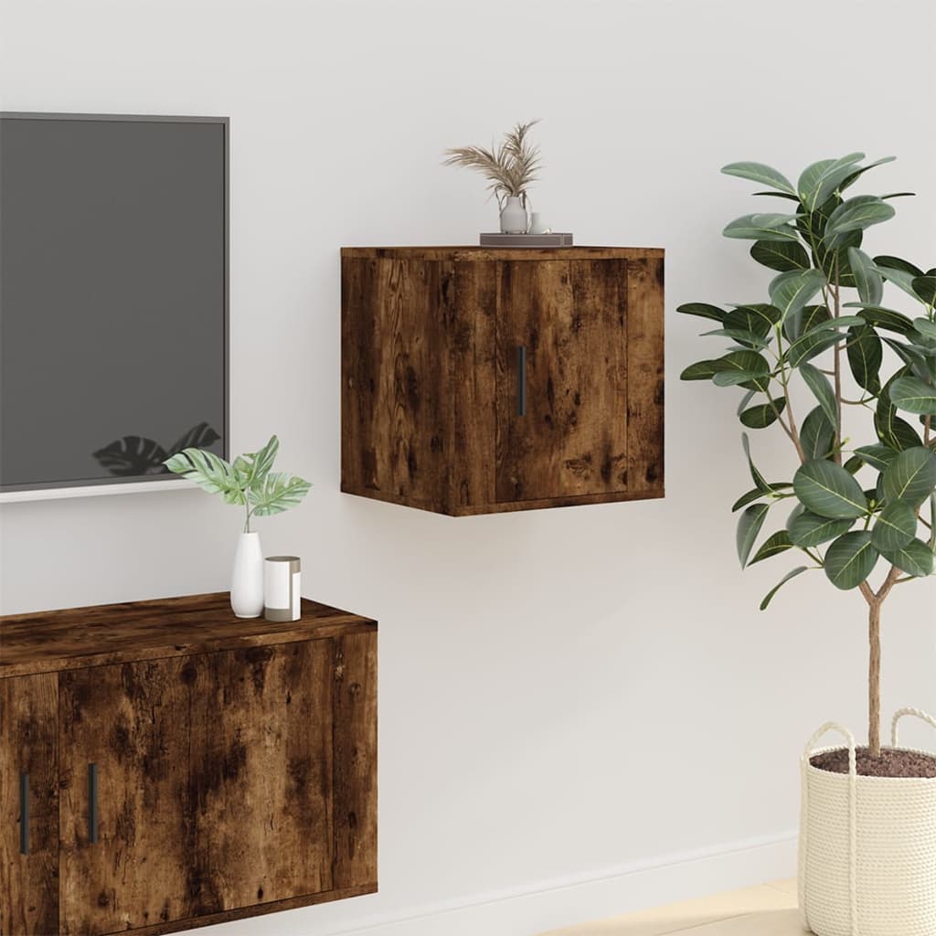 Wall Mounted Tv Cabinet 40X34,5X Smoked Oak