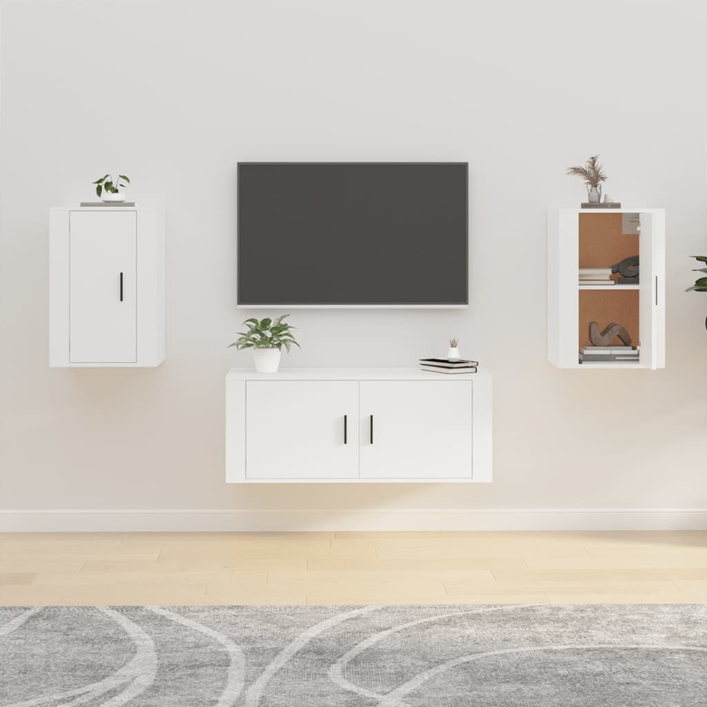 Wall Mounted Tv Cabinet 57X34.5X White