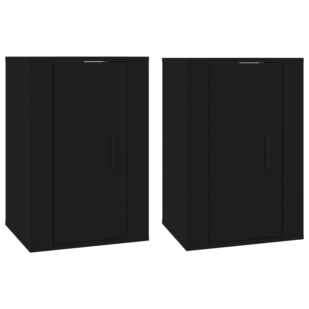 Wall Mounted Tv Cabinets 2 Pcs 40X34.5X Black