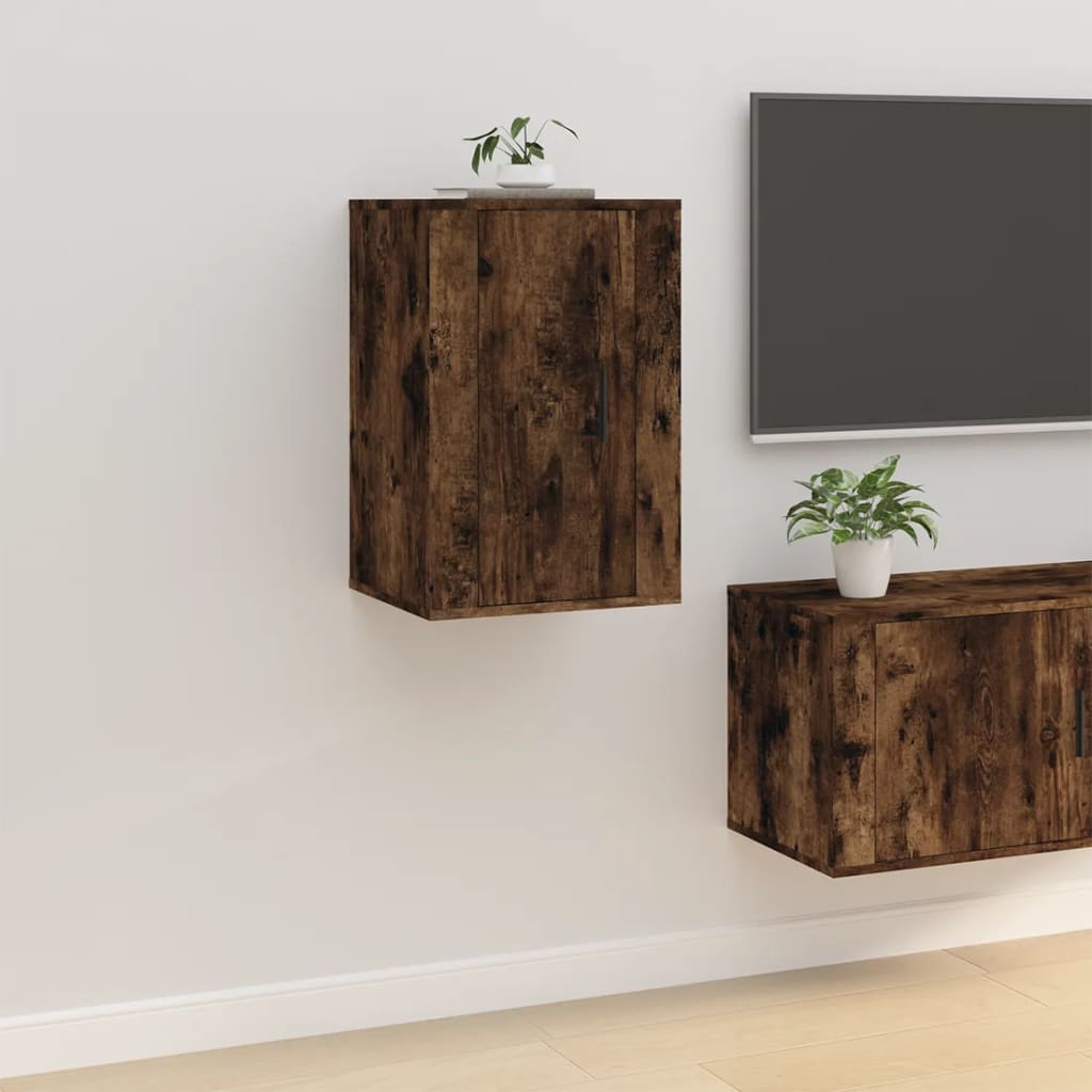 Wall Mounted Tv Cabinet 40X34,5X Smoked Oak