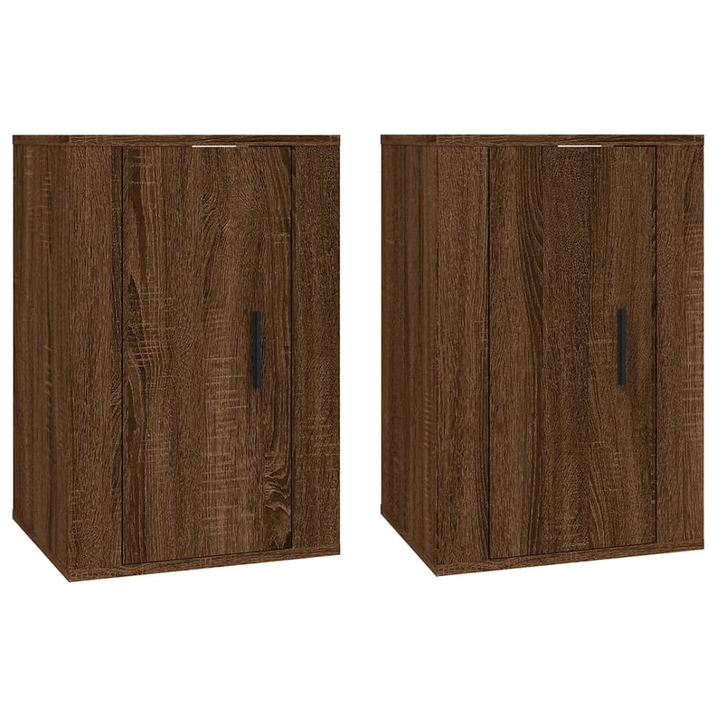 Wall Mounted Tv Cabinets 2 Pcs 40X34.5X Brown Oak