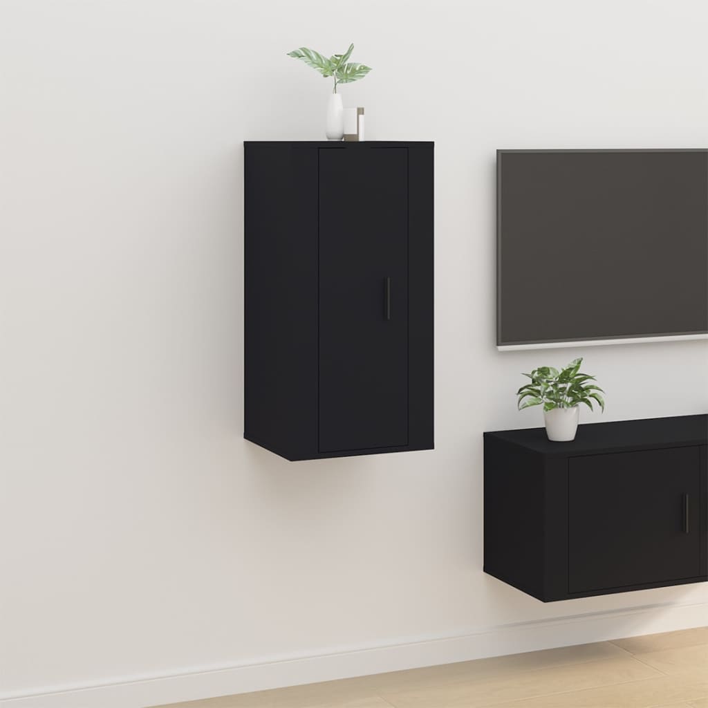 Wall Mounted Tv Cabinets 2 Pcs 40X34.5X Black