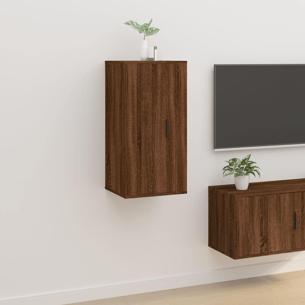 Wall Mounted Tv Cabinets 2 Pcs 40X34.5X Brown Oak