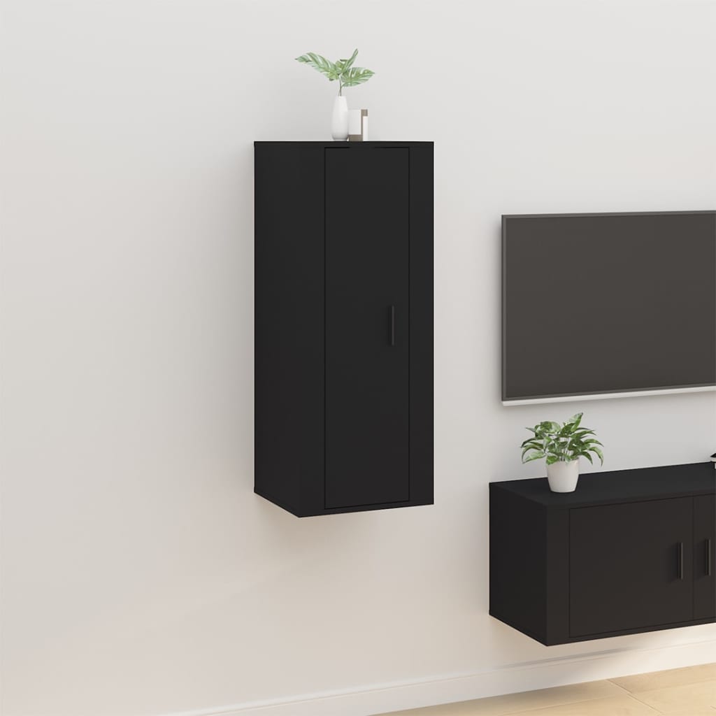 Wall Mounted Tv Cabinets 2 Pcs 40X34.5X Black