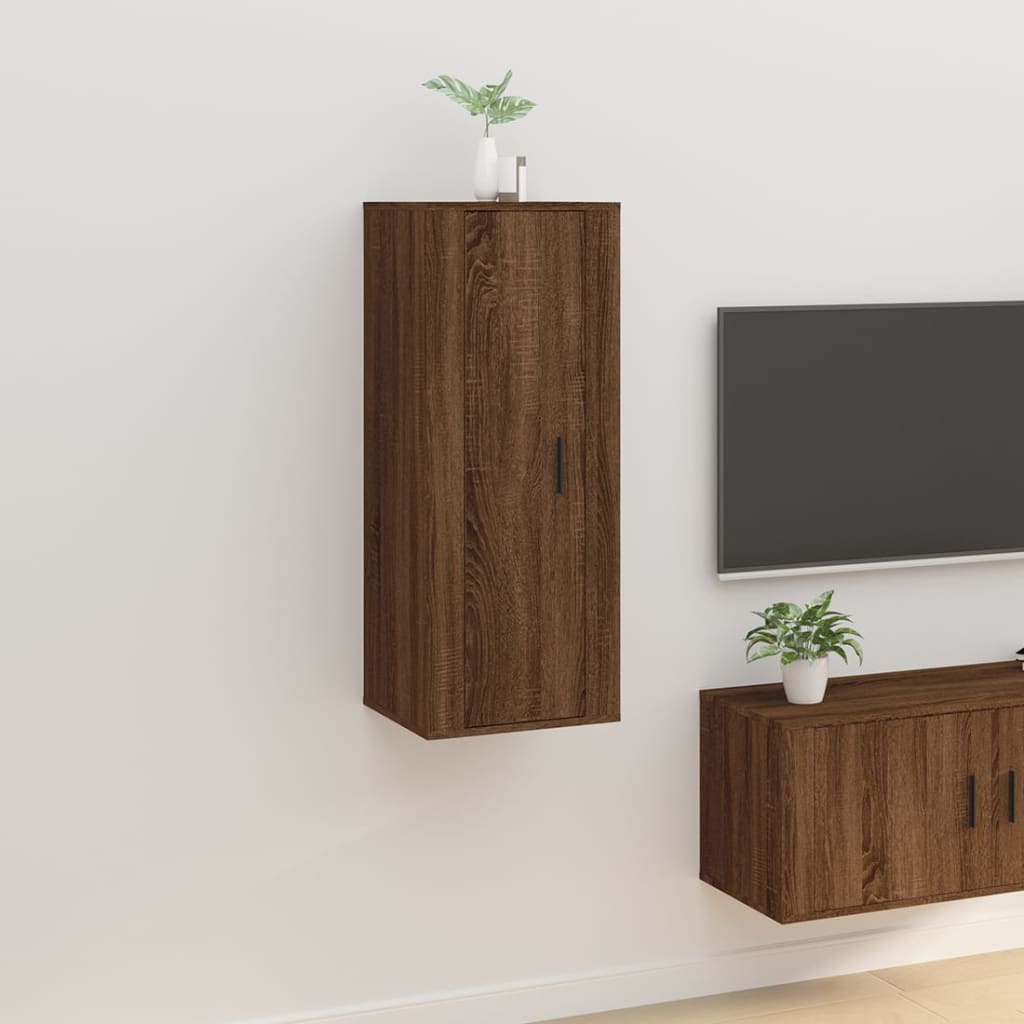 Wall Mounted Tv Cabinets 2 Pcs 40X34.5X Brown Oak