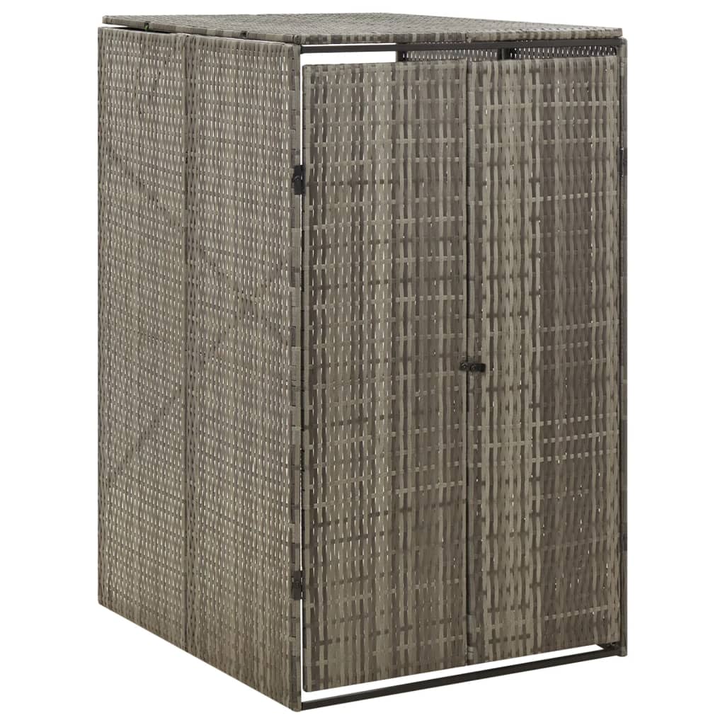 Triple Wheelie Bin Shed 207X80X117 Cm Poly Rattan