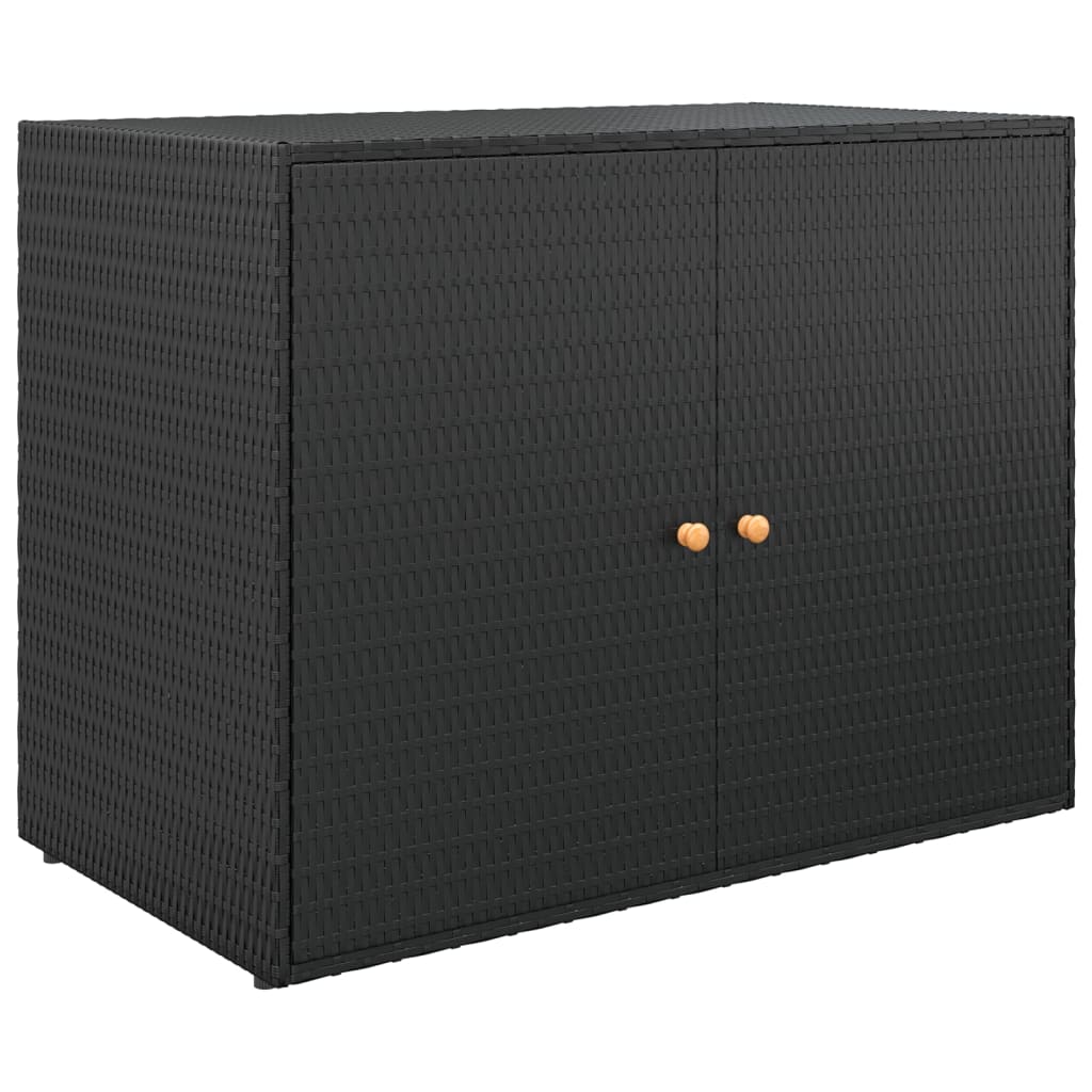 Garden Storage Cabinet 100X55.5X80 Cm Poly Rattan
