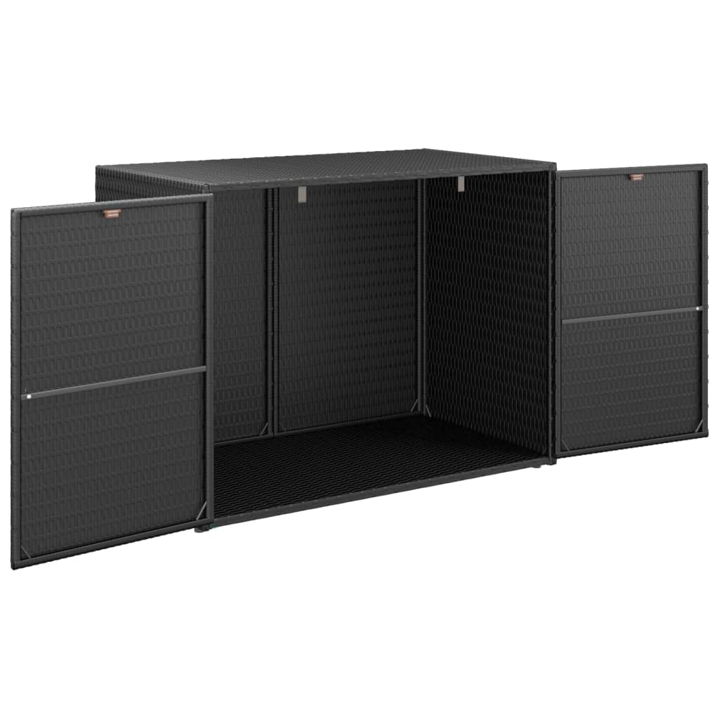Garden Storage Cabinet 100X55.5X80 Cm Poly Rattan
