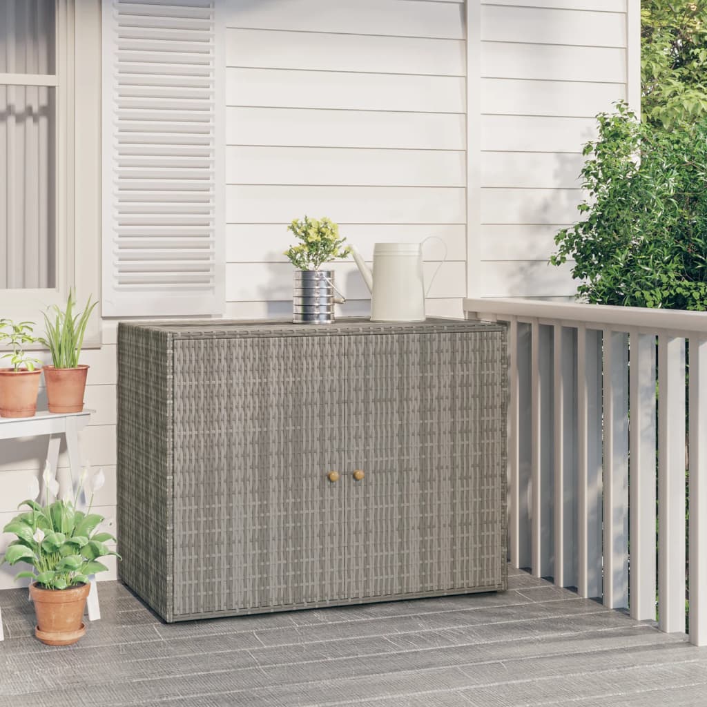 Garden Storage Cabinet 100X55.5X80 Cm Poly Rattan
