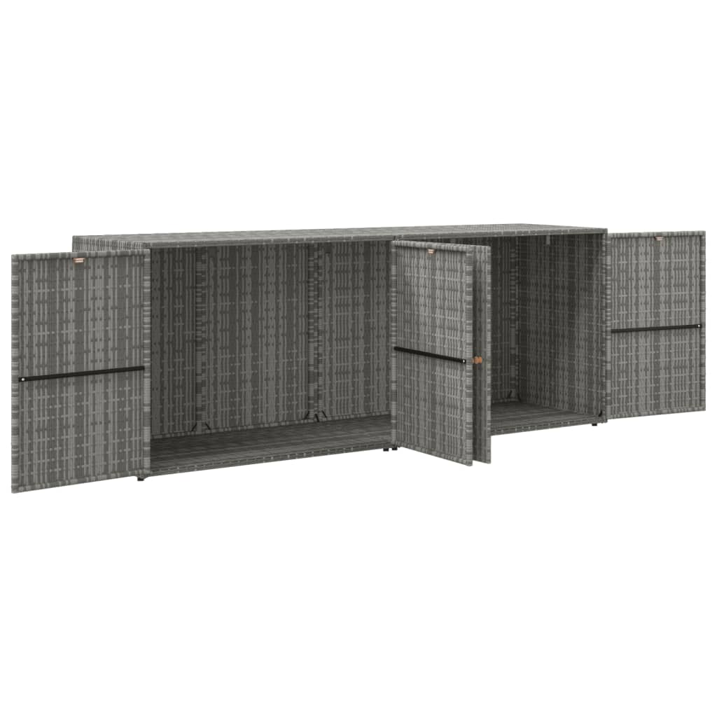Garden Storage Cabinet 198X55.5X80 Cm Poly Rattan