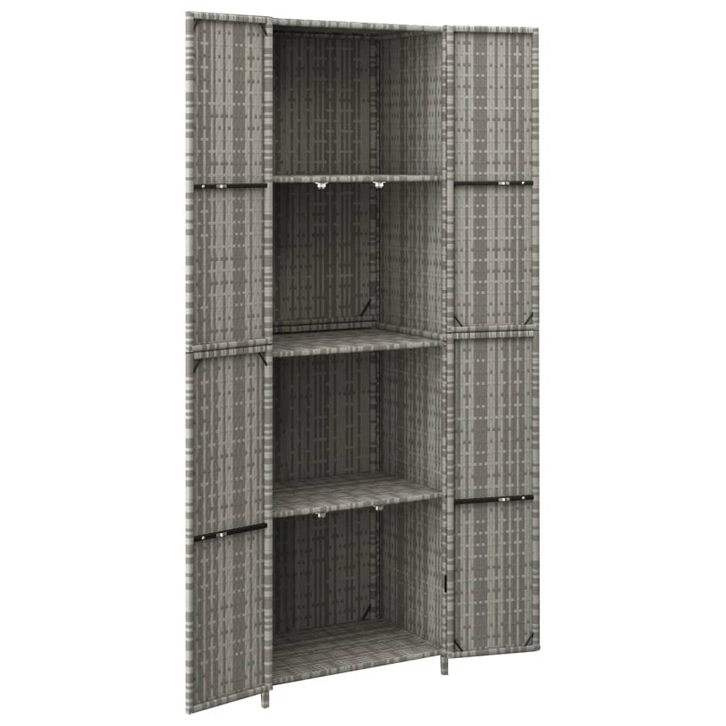 Garden Storage Cabinet 59X40X180 Cm Poly Rattan