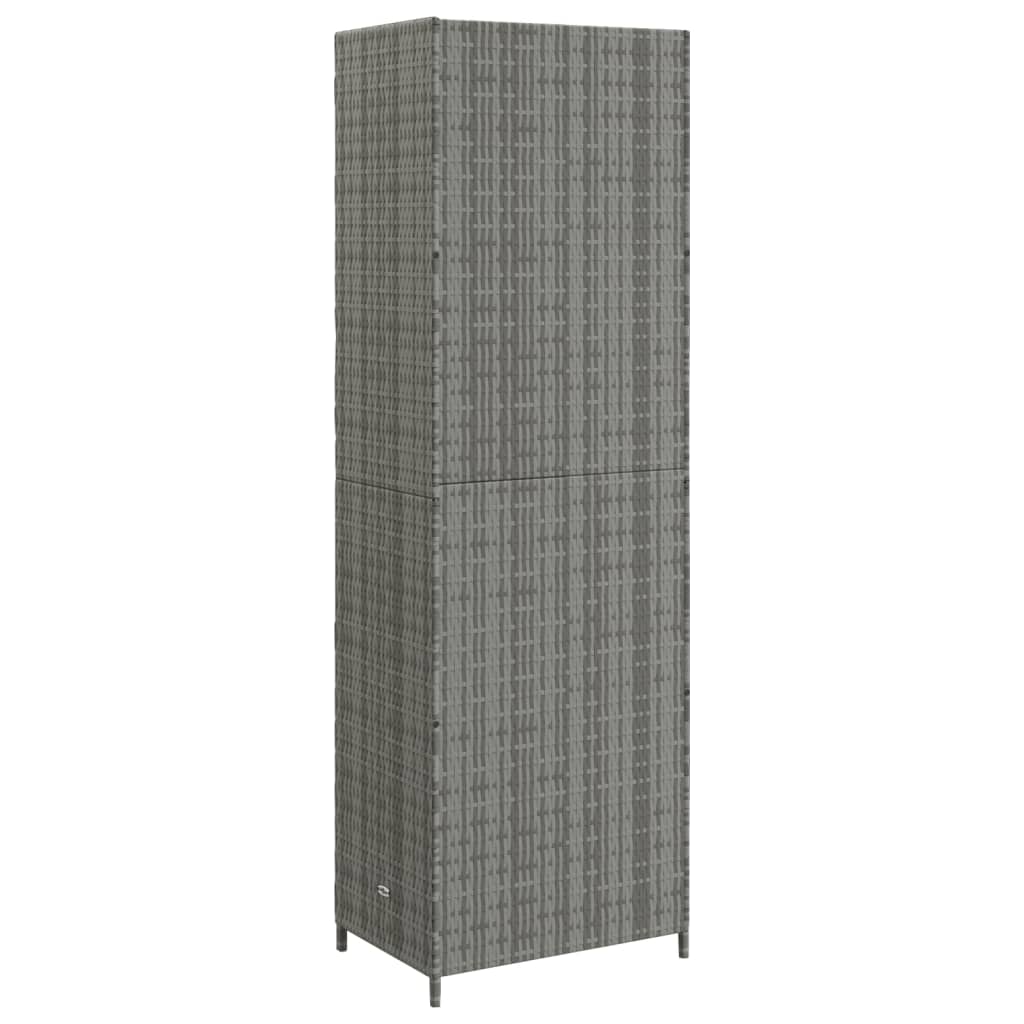 Garden Storage Cabinet 59X40X180 Cm Poly Rattan