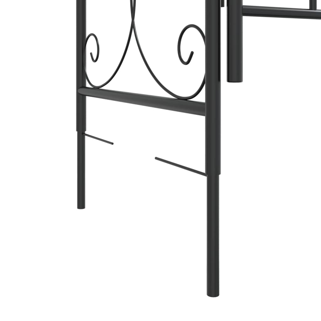 Garden Arch With Gate Black 108X45X235 Cm Steel
