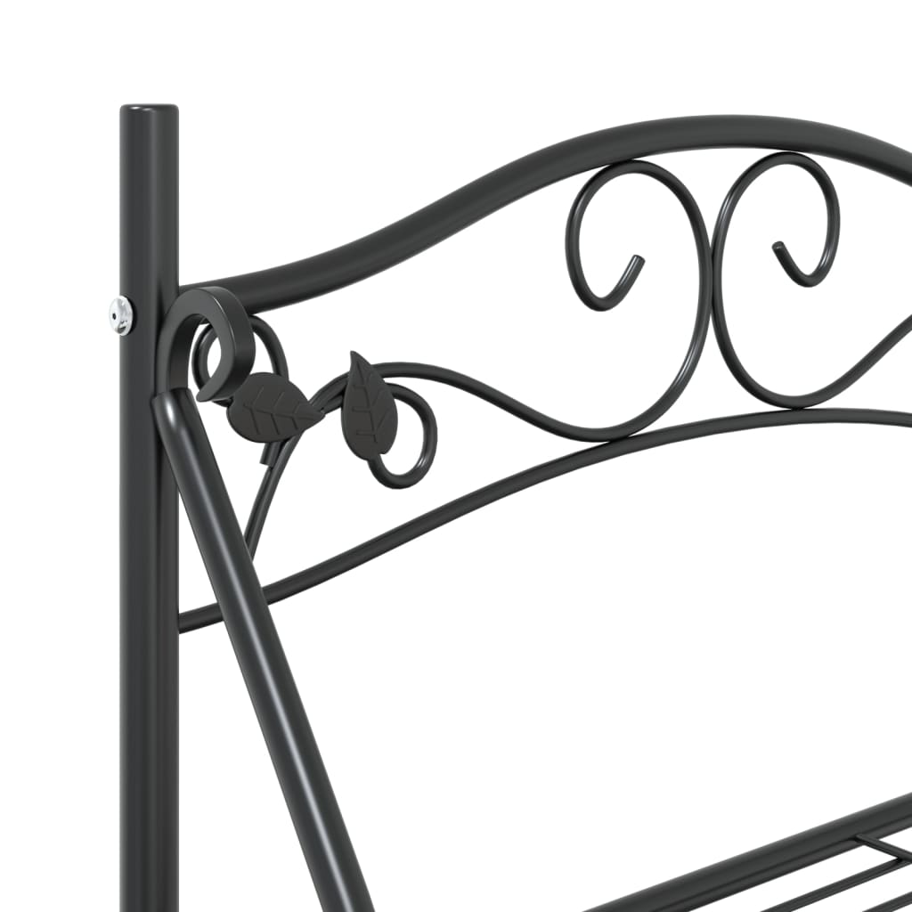 Flower Rack Black 56X30X96 Cm Steel