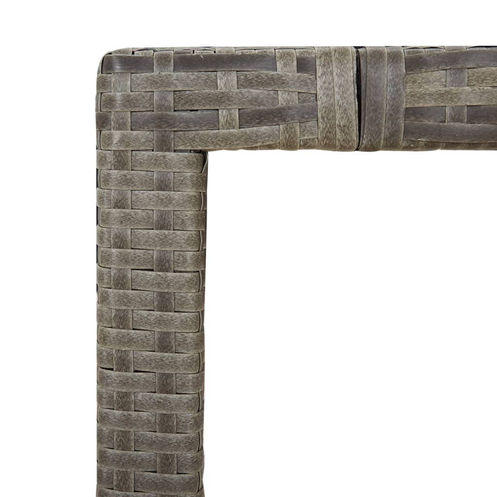 Garden Table With Wooden Top Poly Rattan&Solid Wood Acacia