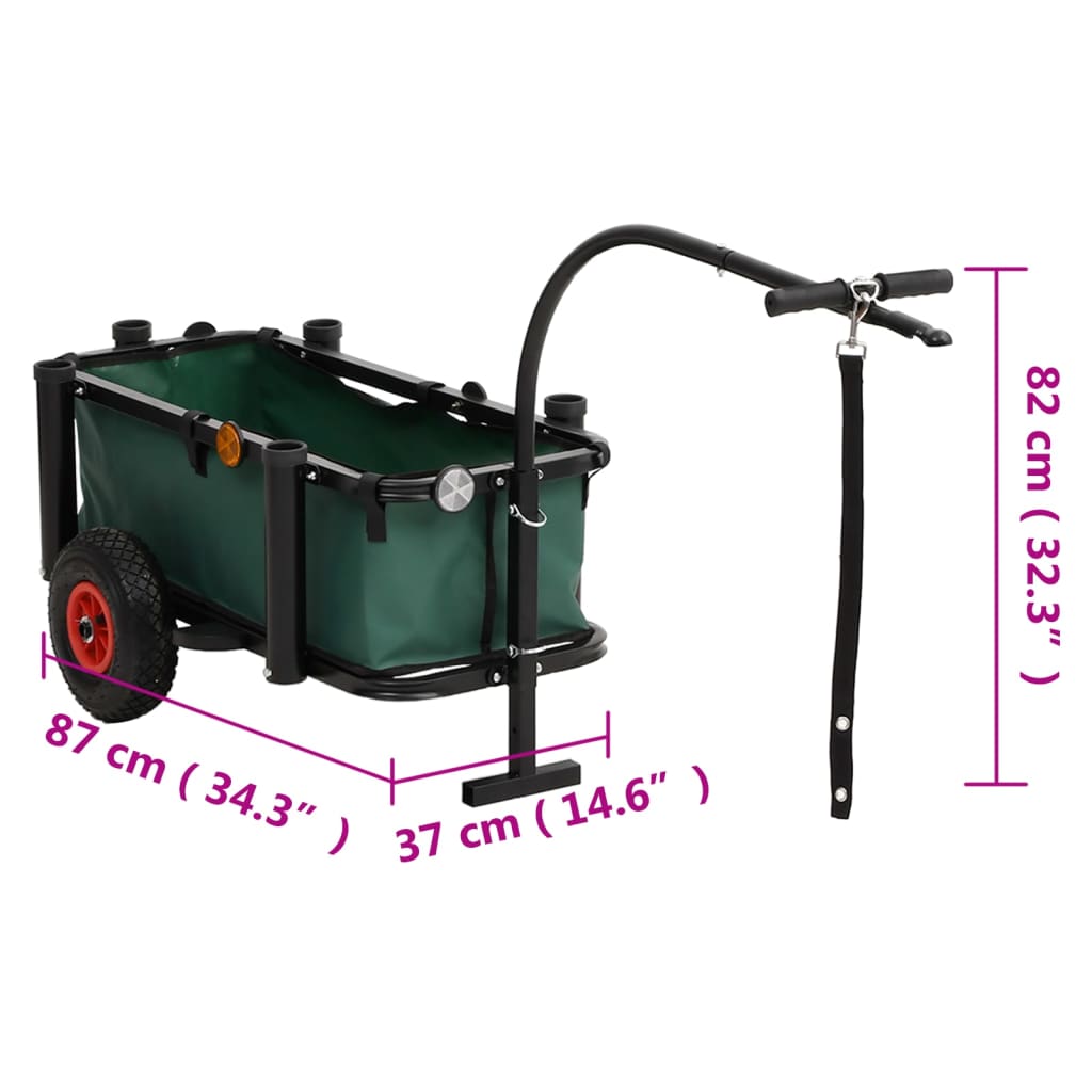 Fishing Trolley Black Steel