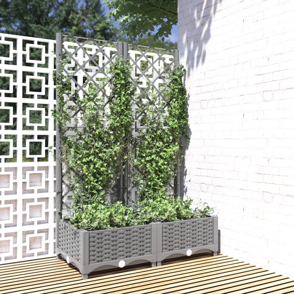 Garden Planter With Trellis Pp