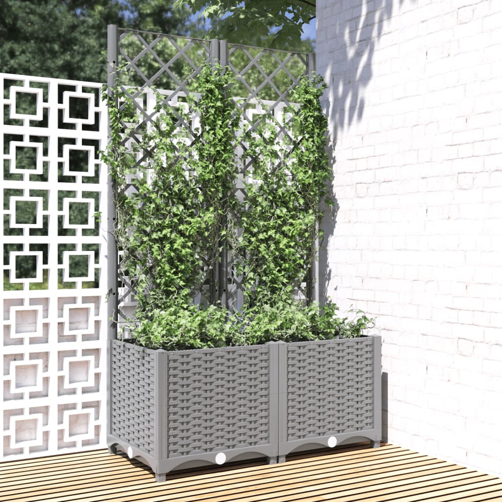 Garden Planter With Trellis Pp