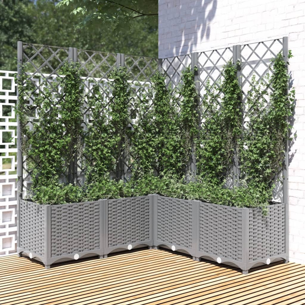Garden Planter With Trellis Pp