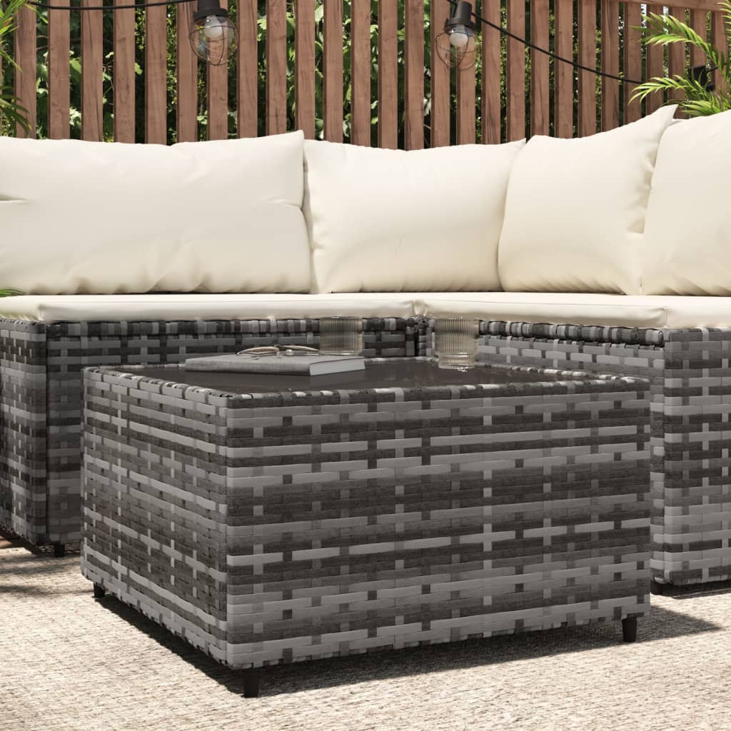 Square Garden Coffee Table 50X50X30 Cm Poly Rattan