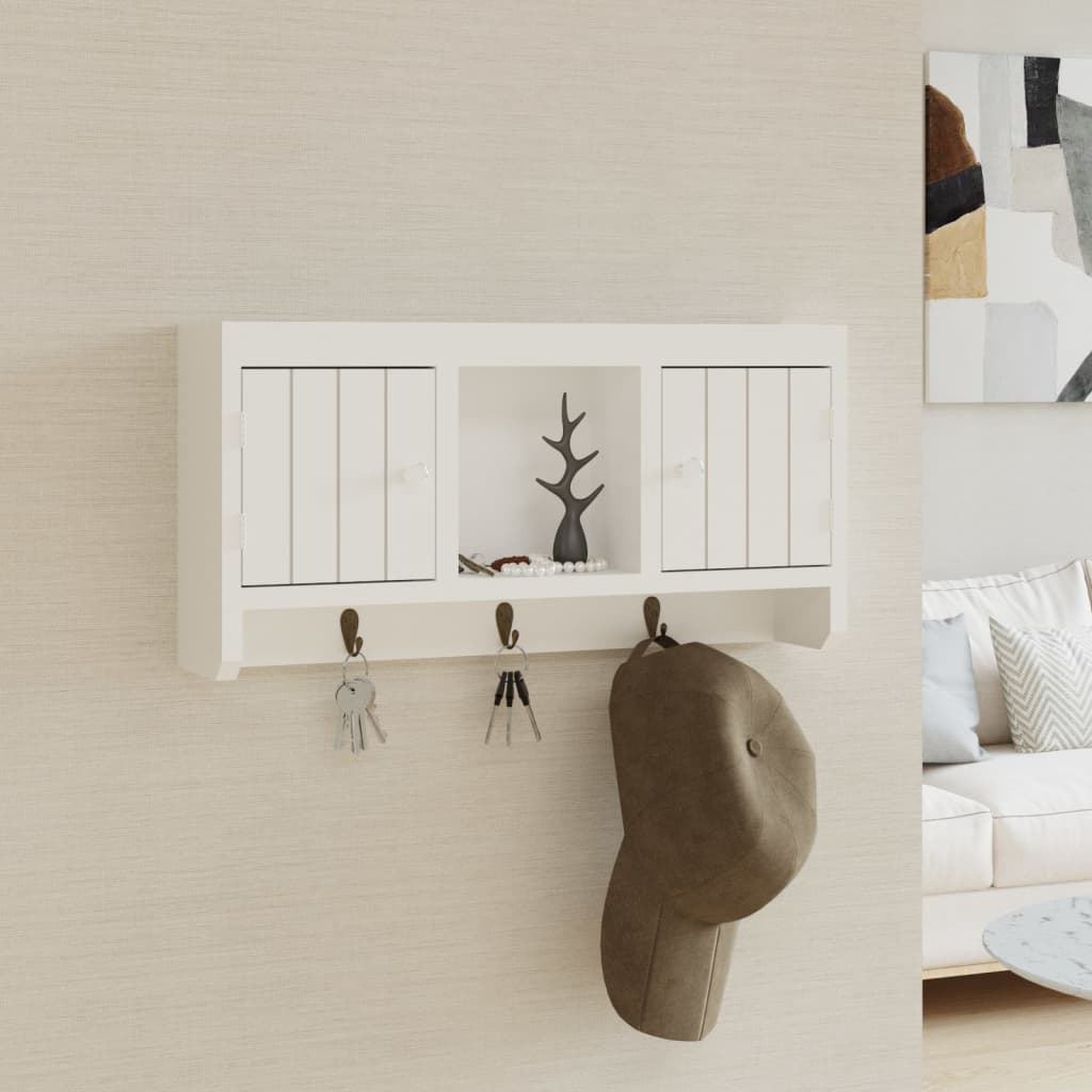 Wall Cabinet For Keys And Jewelery With Doors And Hooks