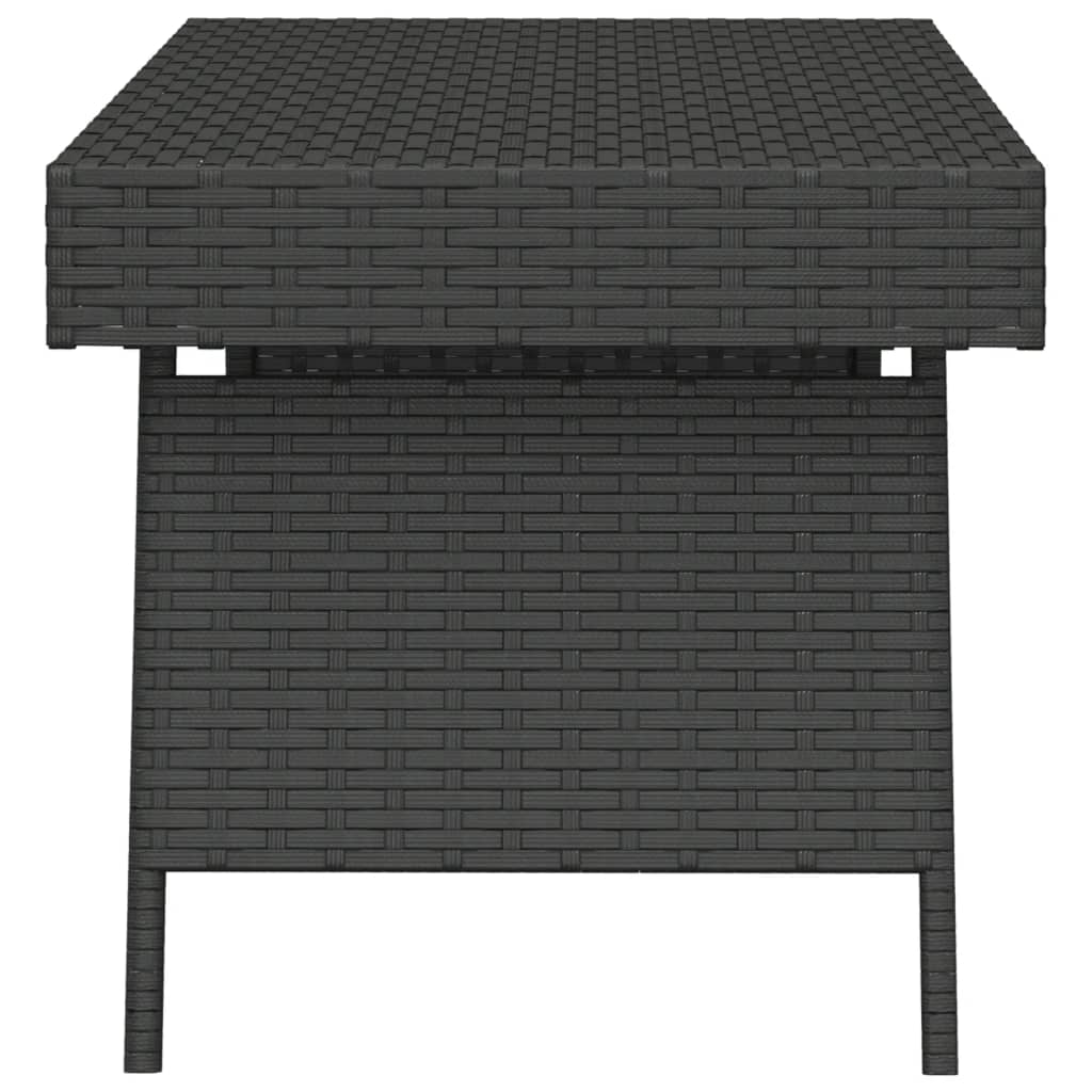 Foldable Side Table 60X40X38 Cm Poly Rattan