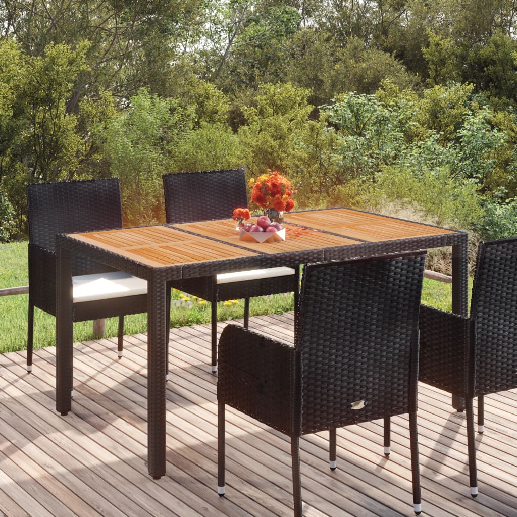 Garden Table With Poly Rattan