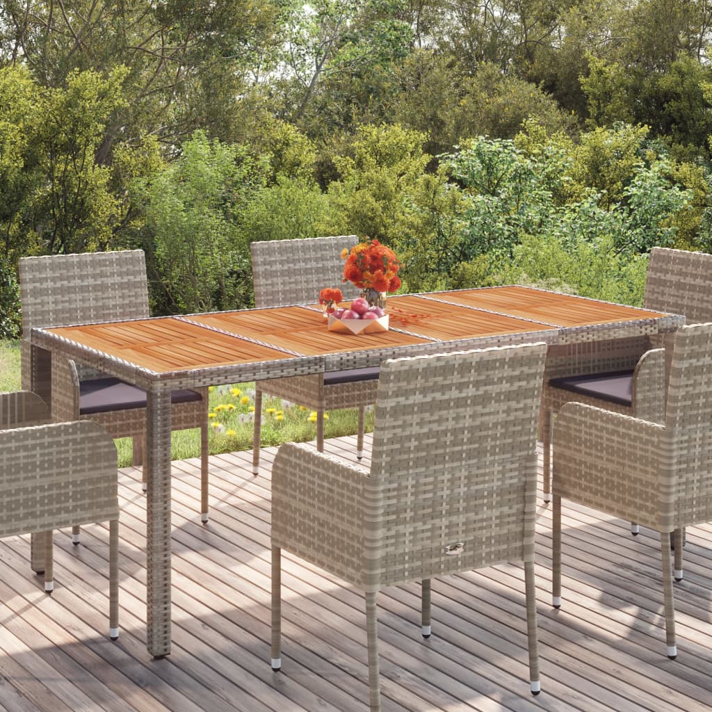 Garden Table With Poly Rattan